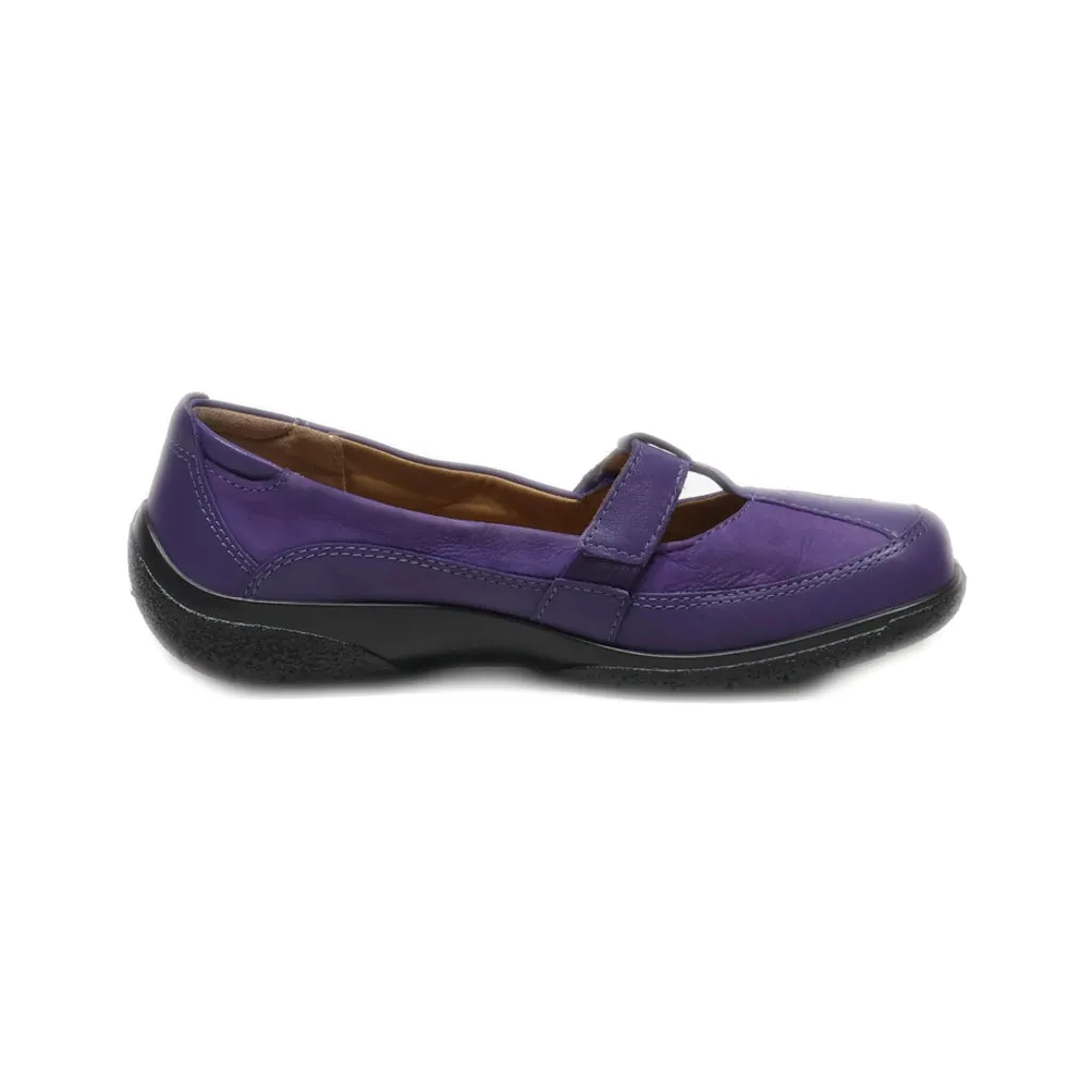 Hotter Dolce Slip Ons Leather Purple Colour For Women