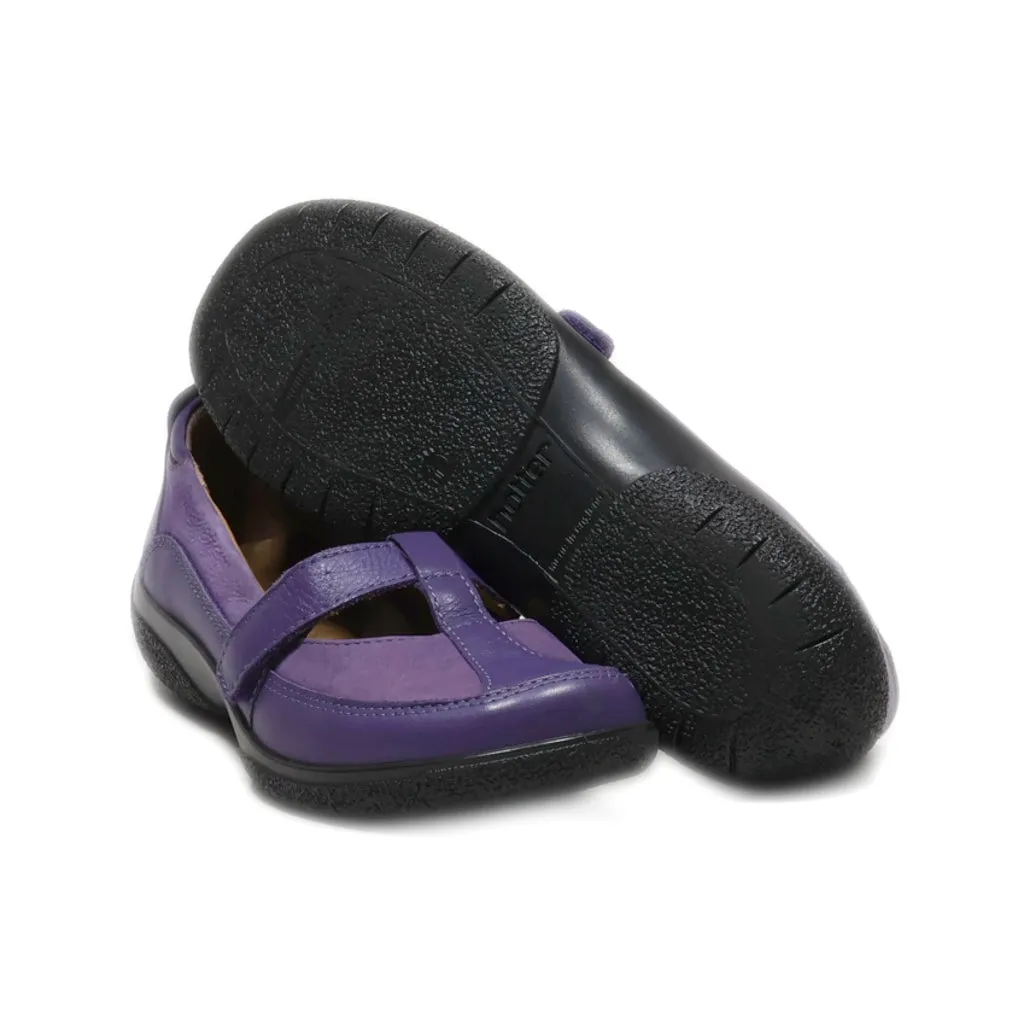 Hotter Dolce Slip Ons Leather Purple Colour For Women