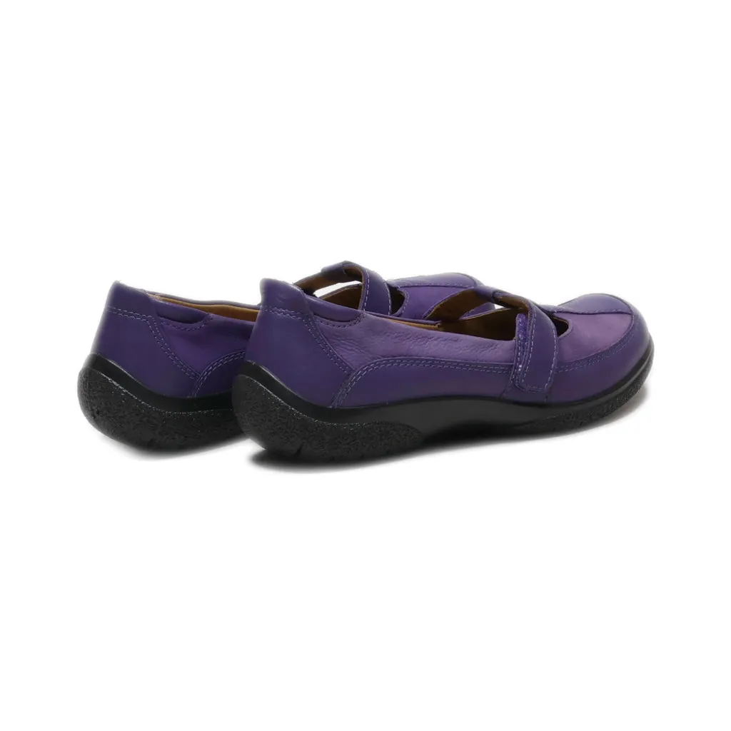 Hotter Dolce Slip Ons Leather Purple Colour For Women