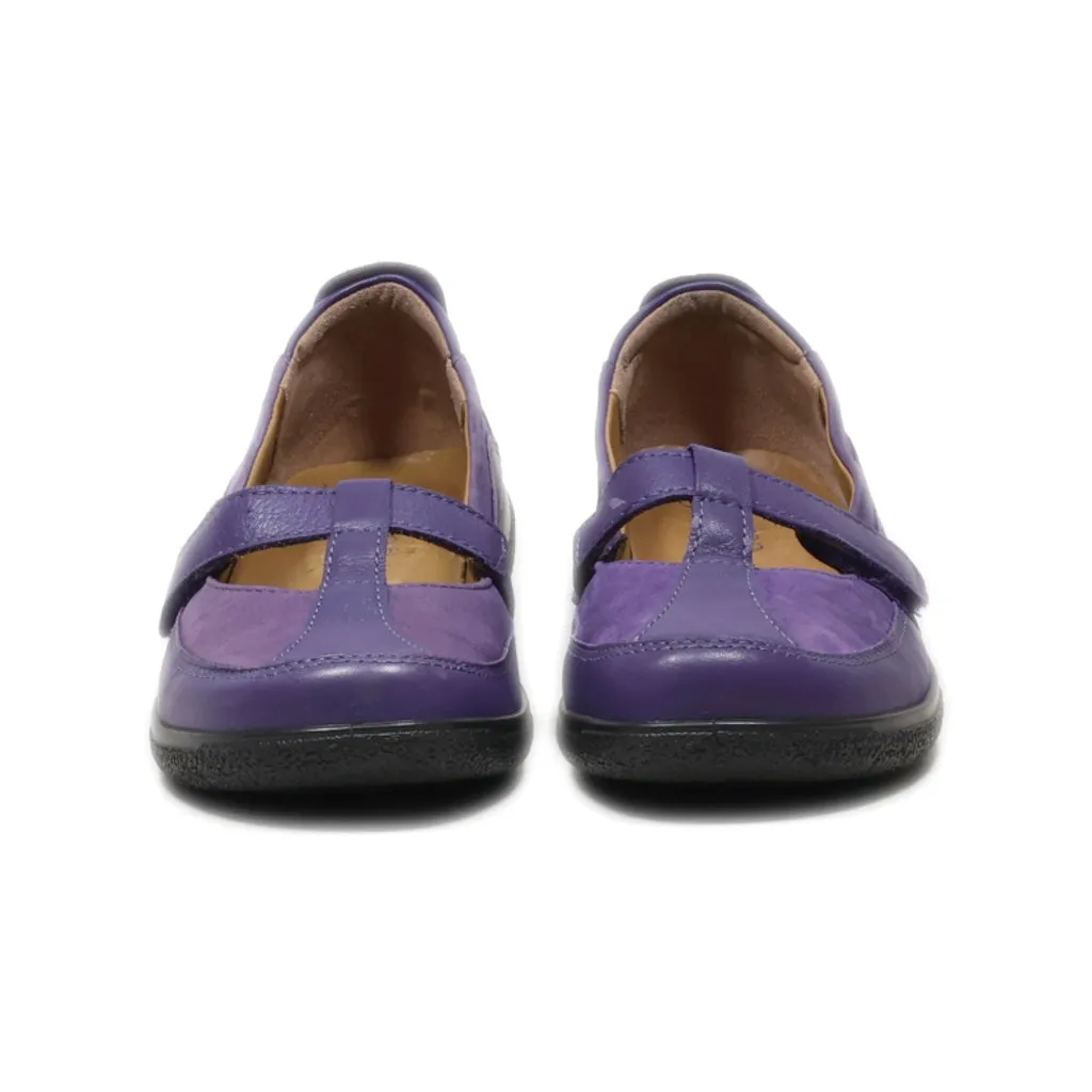 Hotter Dolce Slip Ons Leather Purple Colour For Women