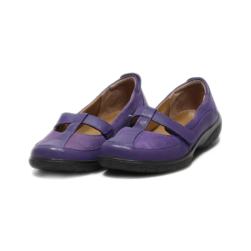 Hotter Dolce Slip Ons Leather Purple Colour For Women