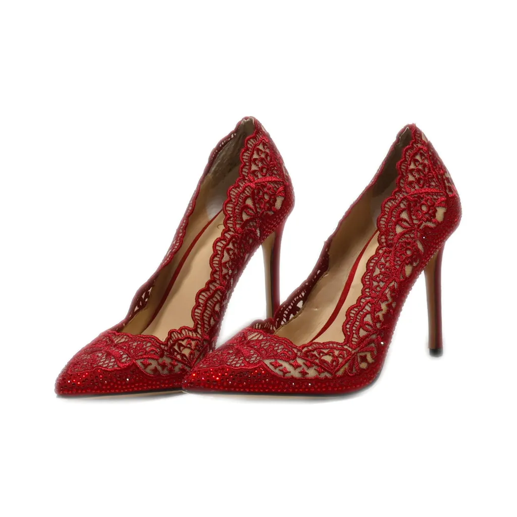 I.N.C High-Heel Shoes Leather Red Colour For Women