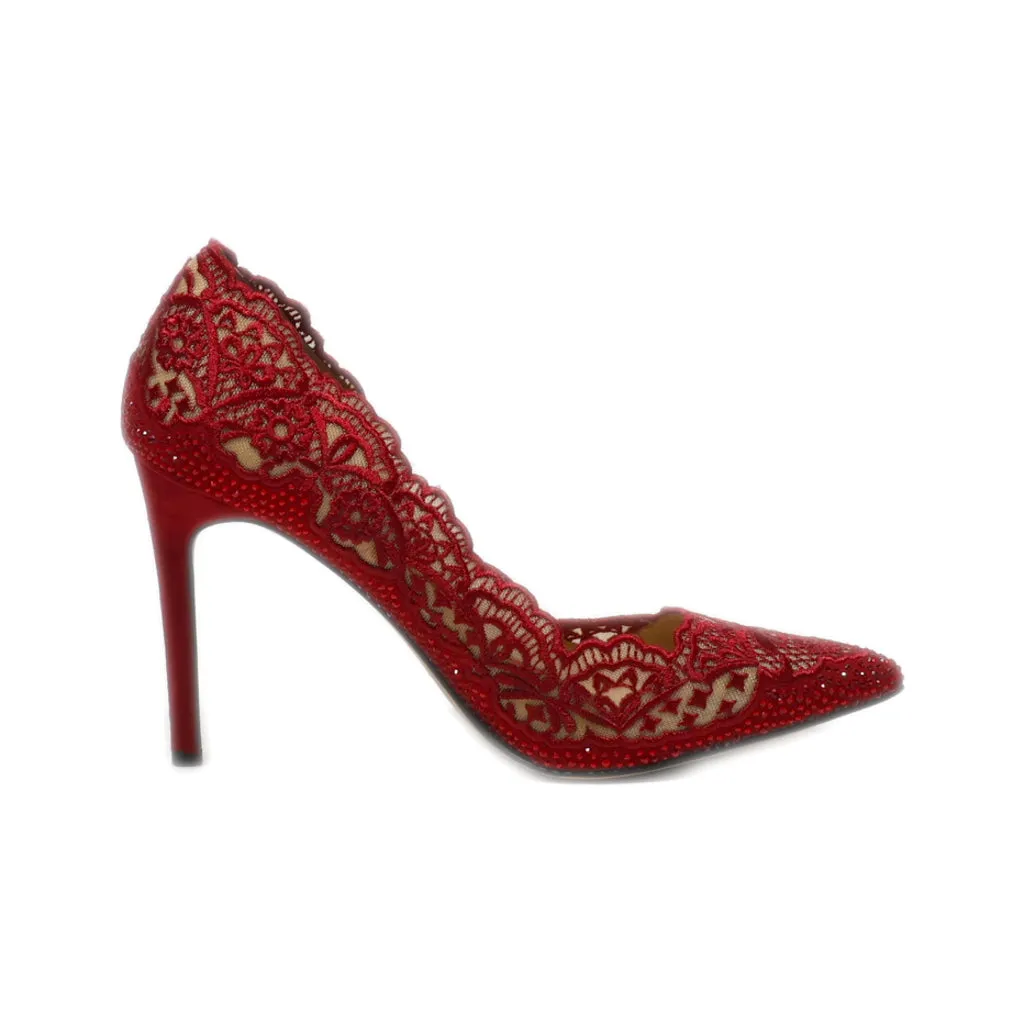 I.N.C High-Heel Shoes Leather Red Colour For Women