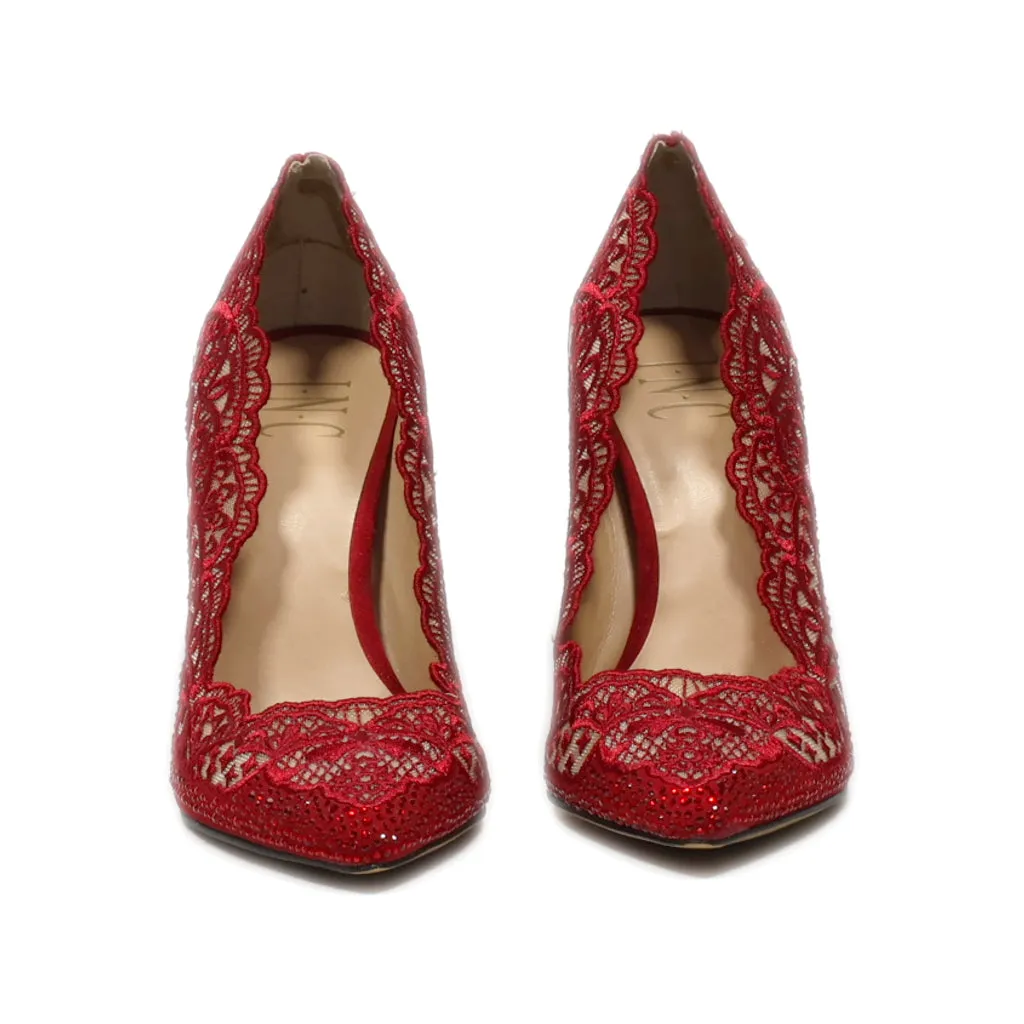 I.N.C High-Heel Shoes Leather Red Colour For Women