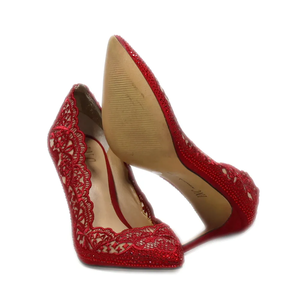 I.N.C High-Heel Shoes Leather Red Colour For Women