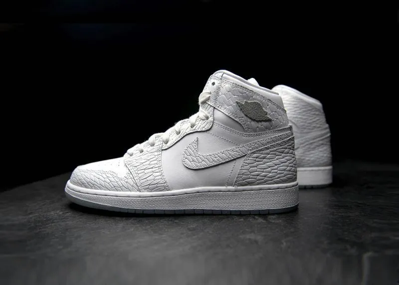 JORDAN - Girl - GG Retro 1 High Premium - White/Platinum