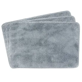 Kuber Industries Luxury Door Mat|Super Absorbent,Non-Slip & Comfortable|Anti Skid Bathroom |Multi-Utility Floor for Living Room,Bedroom,Entrances|40 x 60 cm,Grey, Pack of 3