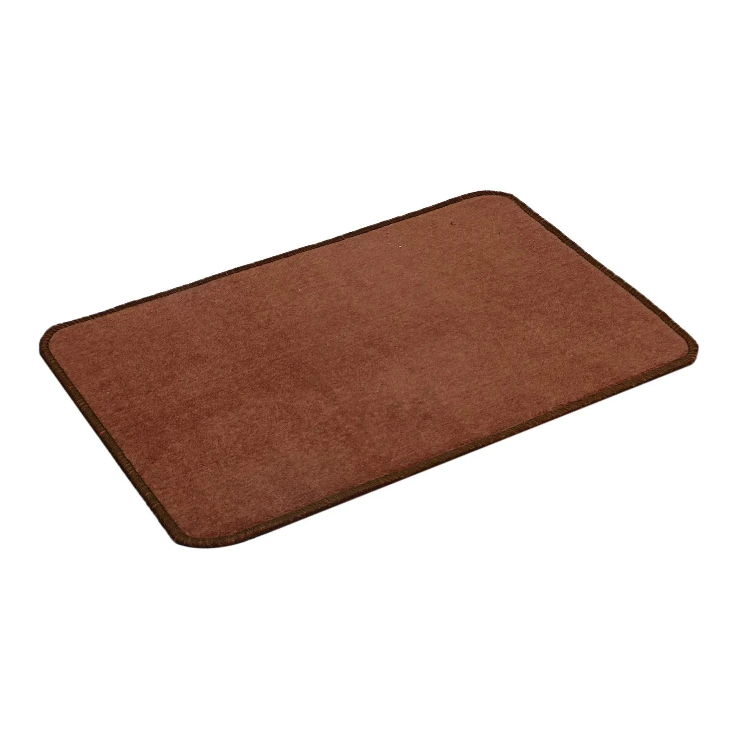 Kuber Industries Microfiber Anti Slip 4 Pieces Door Mat 22"x14", Brown - CTKTC028364