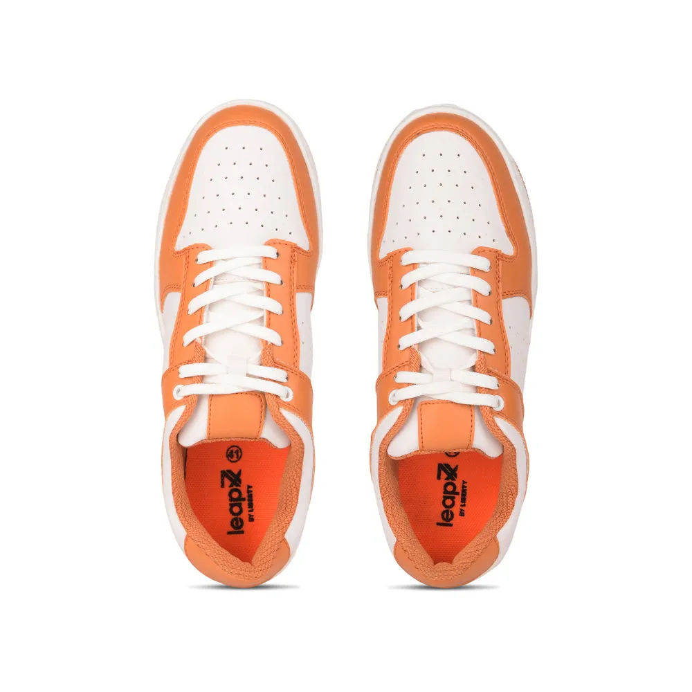 Leap7x Casual Orange Lacing Sneakers For Men SPORTSTAR By Liberty