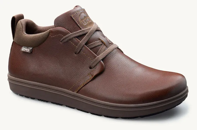 Lems Chukka Boot GRIP LEATHER Unisex - Chestnut