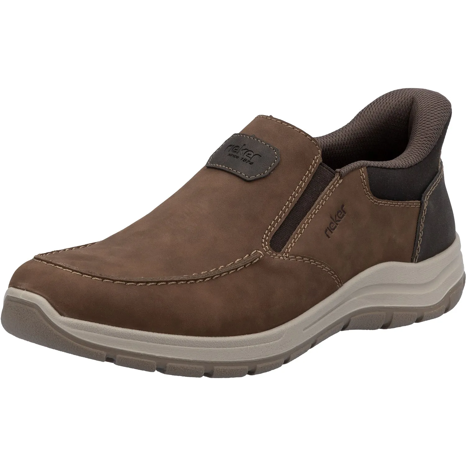 Men's Rieker 03655-24 Hands-Free Slip-On Brown Leather