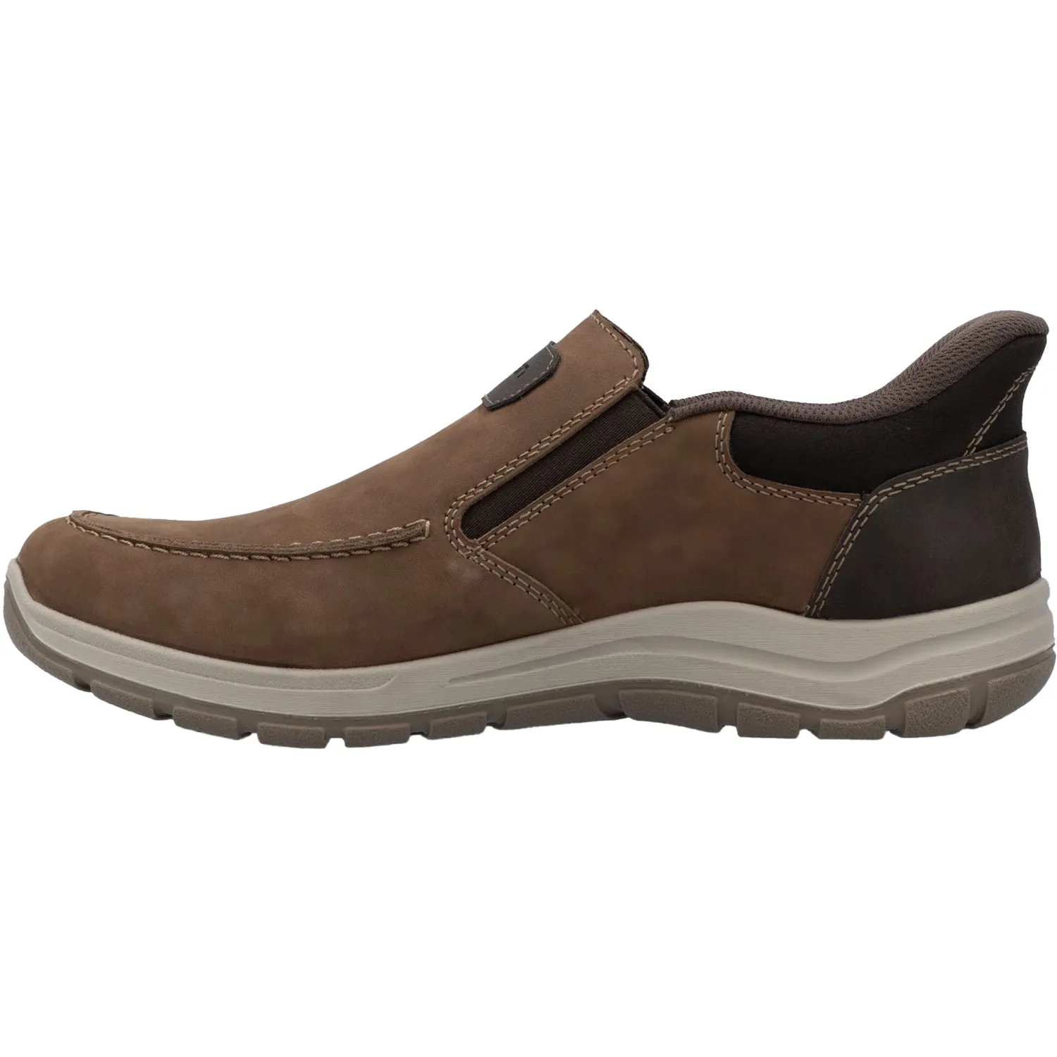 Men's Rieker 03655-24 Hands-Free Slip-On Brown Leather