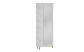 Minetta 14-Pair Mid-Century Shoe Closet in White