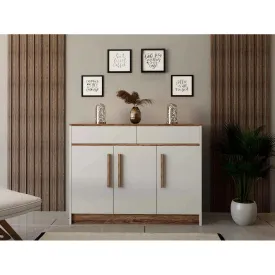 Modern White Shoe Cabinet – Elegant and Practical Storage for Entrances