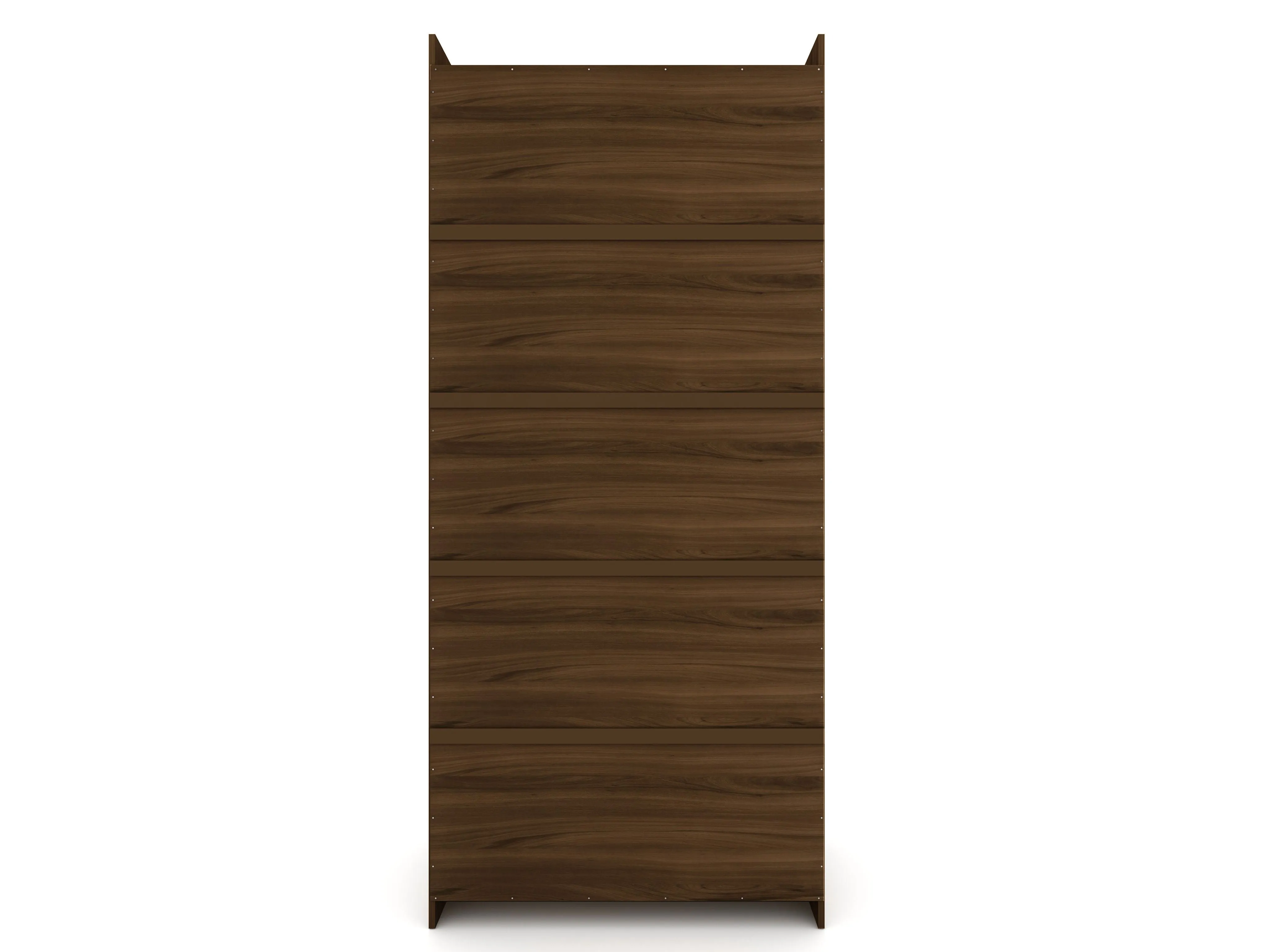 Mulberry 2.0 Sectional Modern Armoire Wardrobe Closet with 2 Drawers in Brown