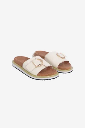 Nellie Cream Buckle Slide