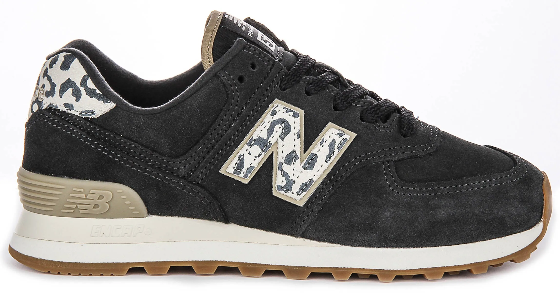 New Balance WL 574XE2 In Charcoal Leopard For Women