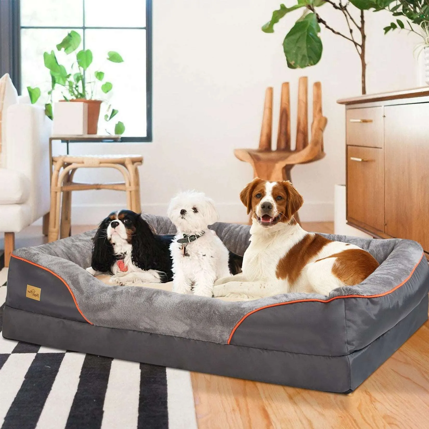 Orthopedic Dog Bed with Bolster – Supportive & Comfortable