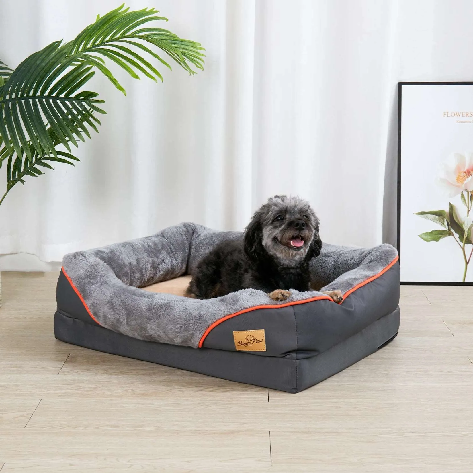 Orthopedic Dog Bed with Bolster – Supportive & Comfortable