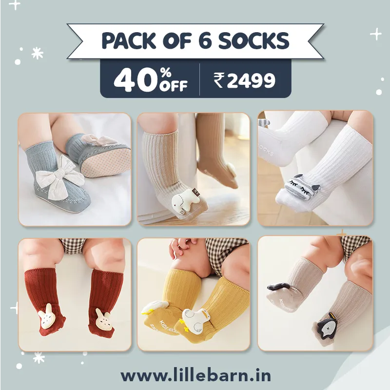 Pack of 6 Baby Socks