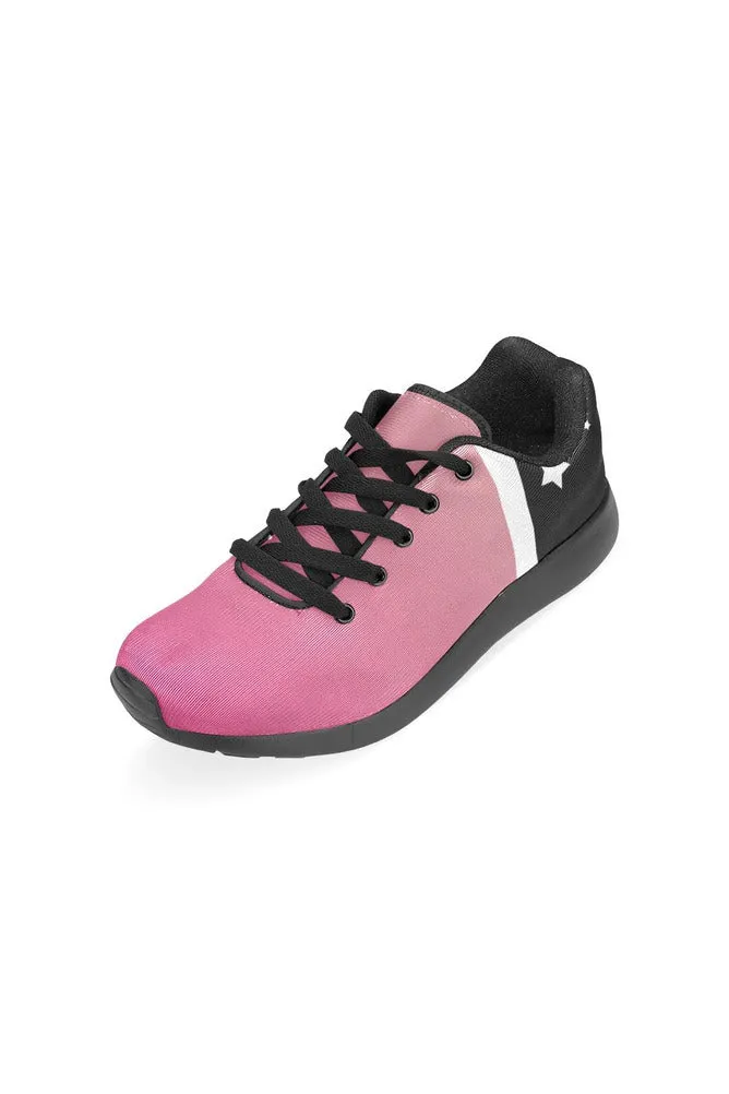 Pink & Black Stars Women’s Running Shoes (Model 020)