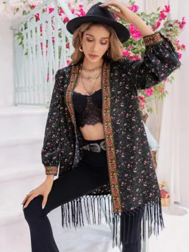 Printed Fringe Cardigan: Stylish and Versatile | Shop Now