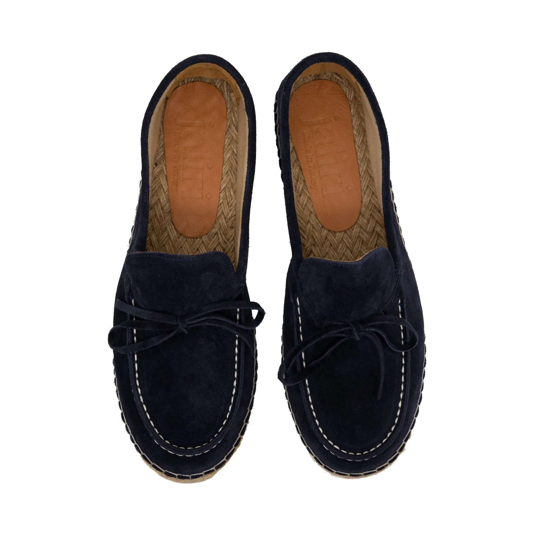 Santano Navy Blue Suede Espadrille