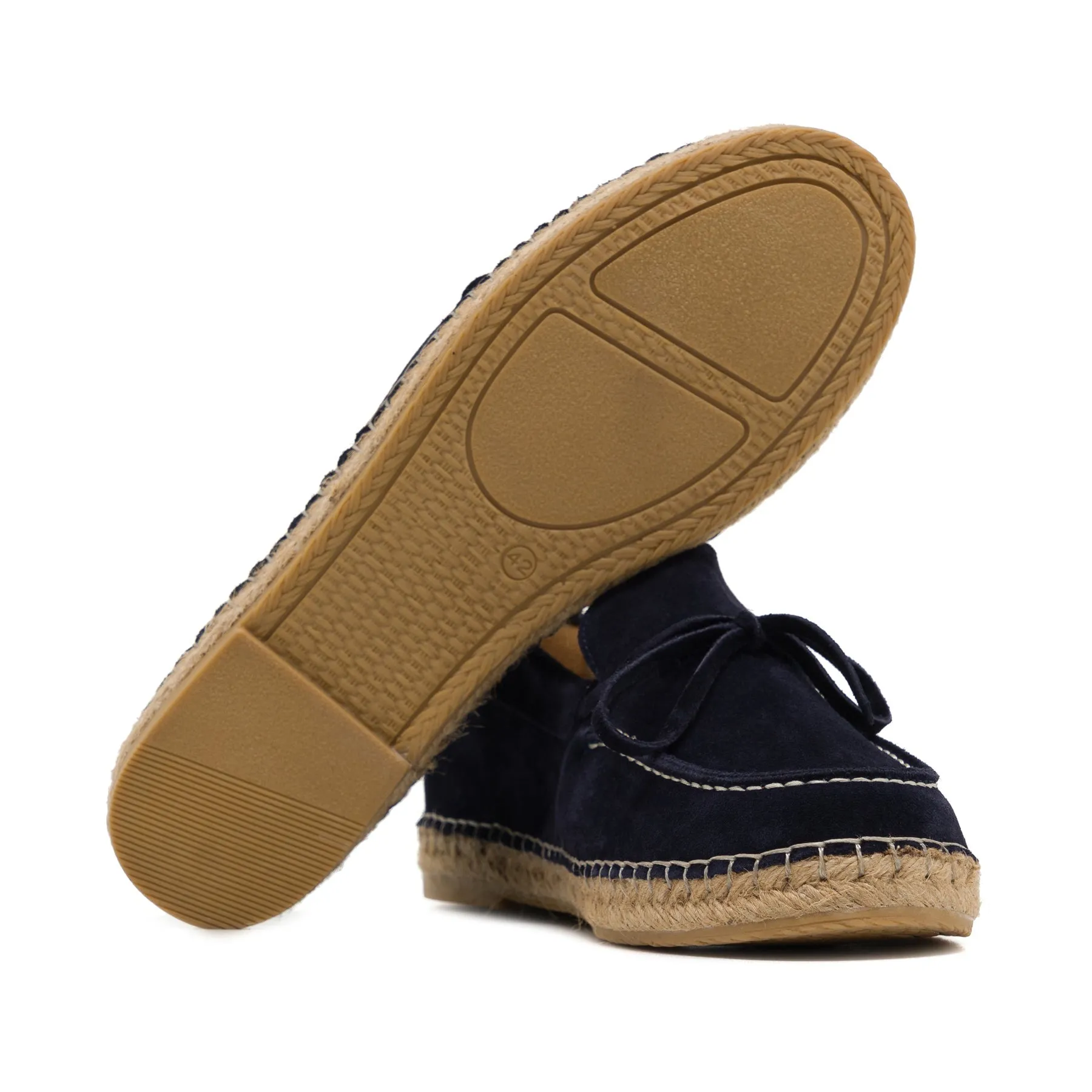 Santano Navy Blue Suede Espadrille