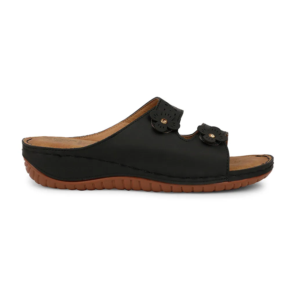 Senorita Casual Black Slipper For Women S624-07 By Liberty