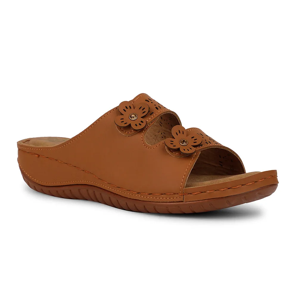 Senorita Casual Tan Slipper For Women S624-07 By Liberty