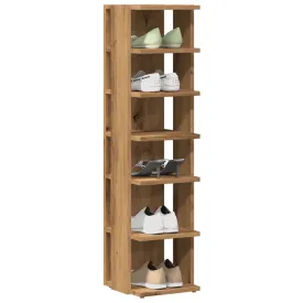 Shoe Cabinet Artisan Oak 28x27x102 cm Engineered Wood