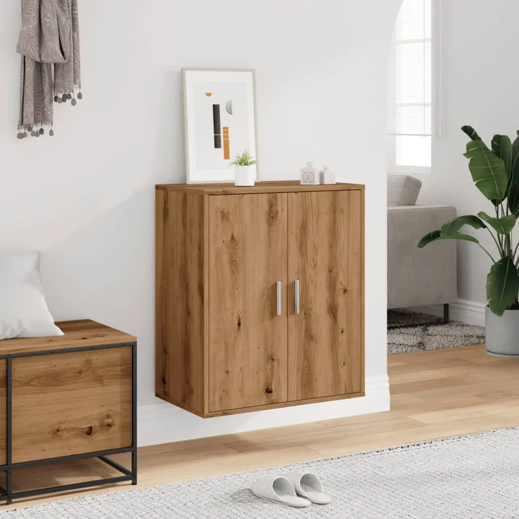 Shoe Cabinet Artisan Oak 60x35x70 cm Engineered Wood