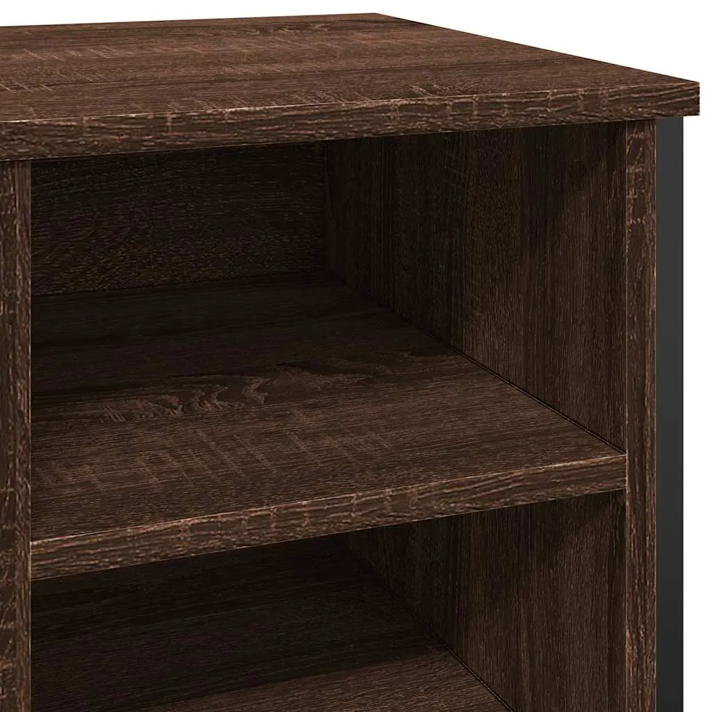 Shoe Cabinet Brown Oak 90x38x61.5 cm Engineered Wood