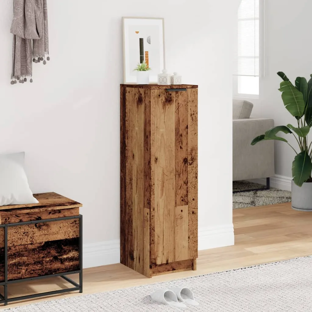 Shoe Cabinet Old Wood 29.5x35x100.5 cm Engineered Wood