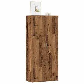 Shoe Cabinet Old Wood 80x39x178 cm Engineered Wood