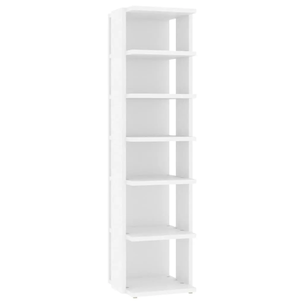 Shoe Cabinets 2 pcs White 27.5x27x102 cm Engineered Wood