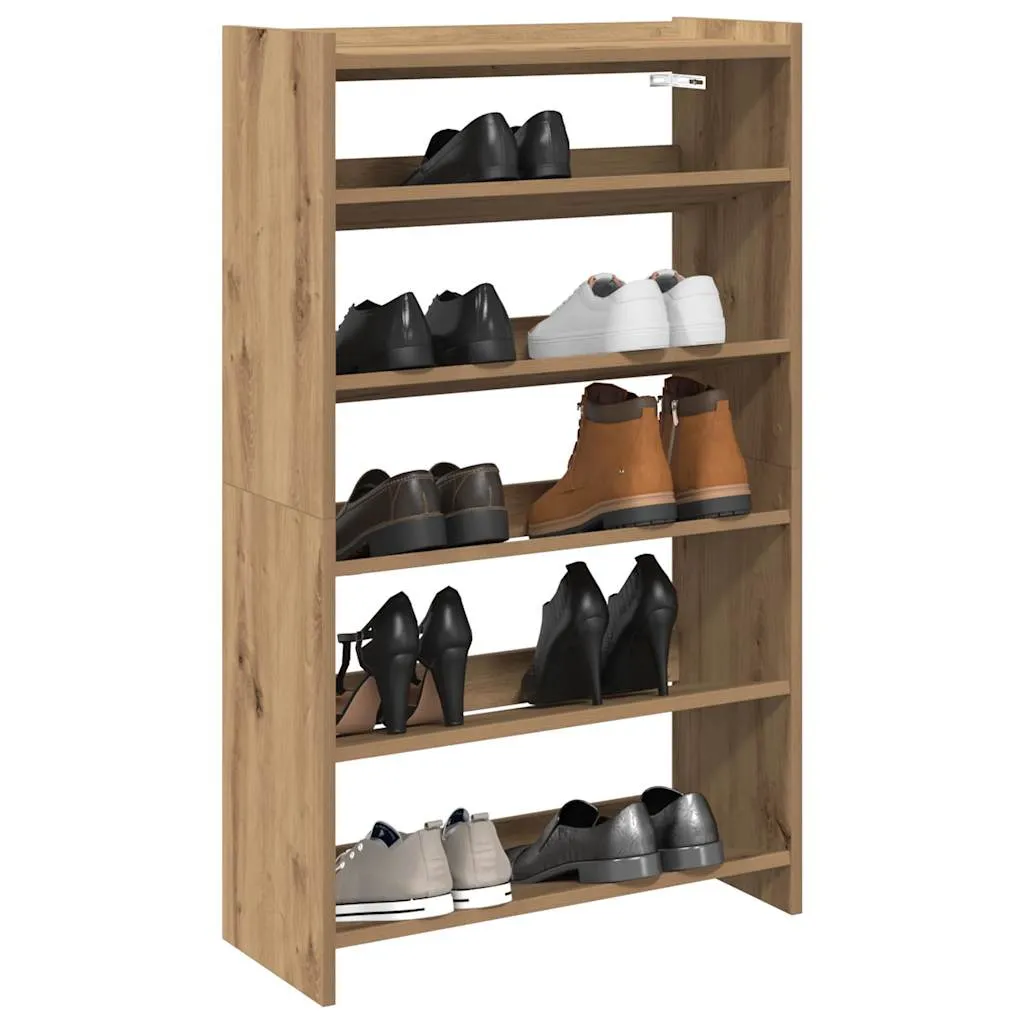 Shoe Rack Artisan Oak 60x25x100 cm Engineered Wood