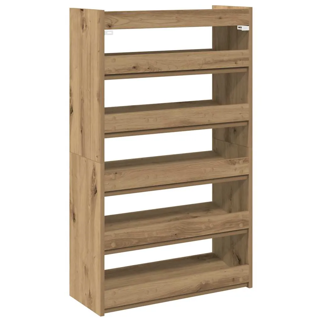 Shoe Rack Artisan Oak 60x25x100 cm Engineered Wood