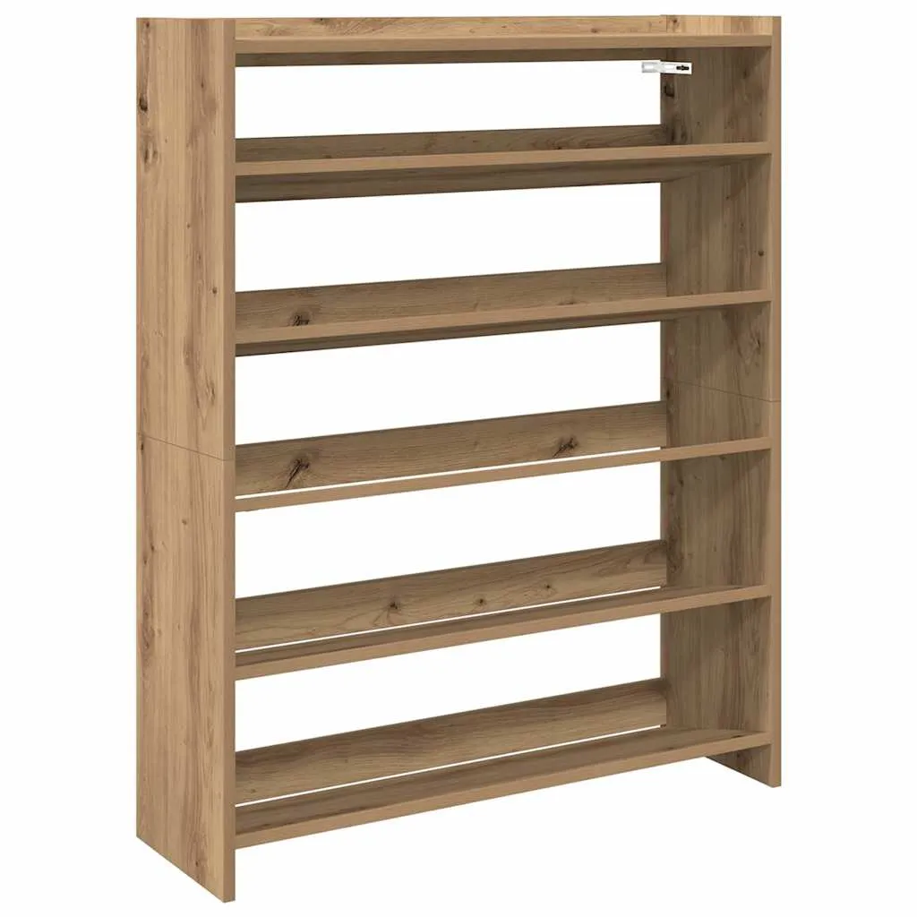 Shoe Rack Artisan Oak 80x25x100 cm Engineered Wood