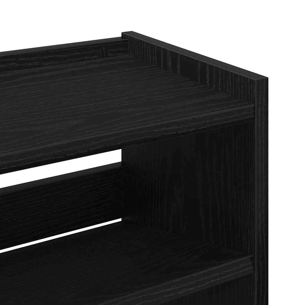 Shoe Rack Black 60x25x100 cm Engineered Wood