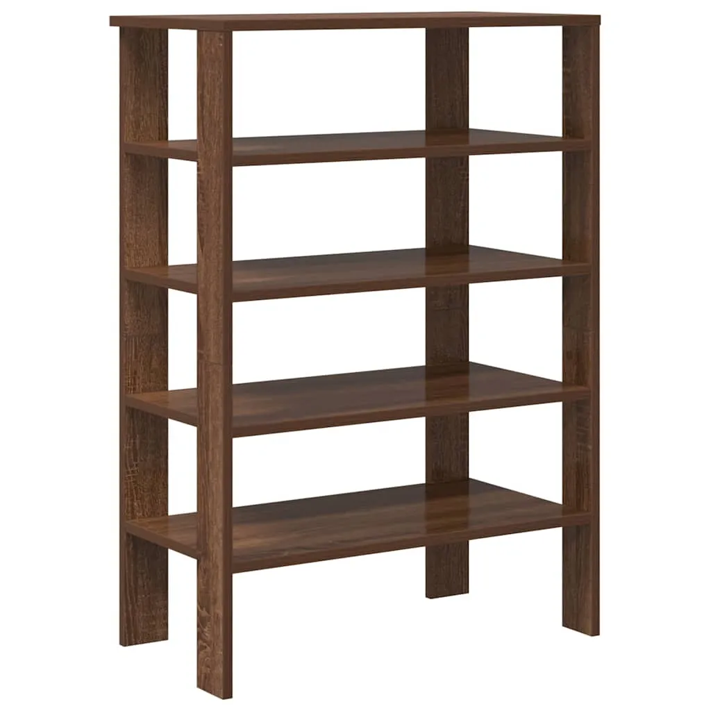 Shoe Rack Brown Oak 61x32x87.5 cm Engineered Wood