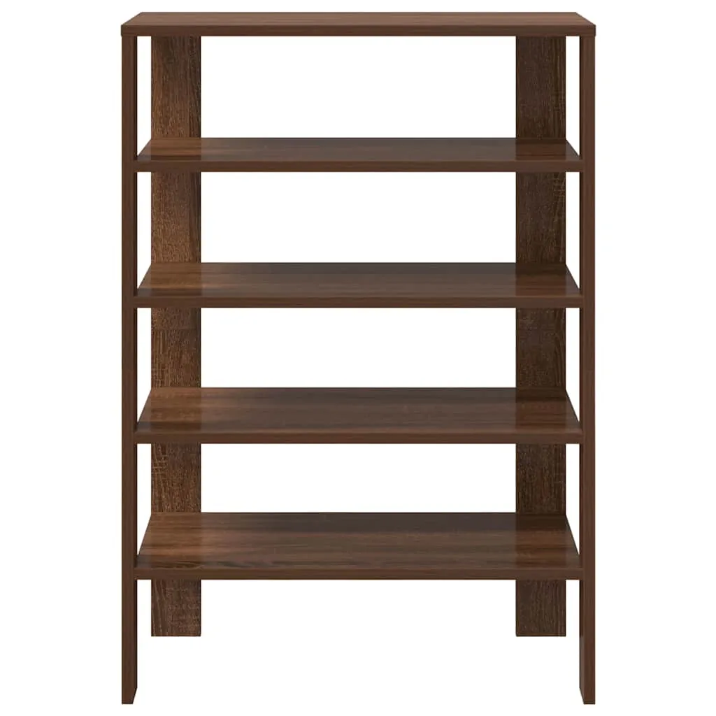 Shoe Rack Brown Oak 61x32x87.5 cm Engineered Wood