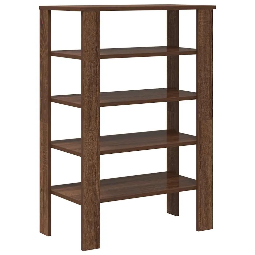 Shoe Rack Brown Oak 61x32x87.5 cm Engineered Wood