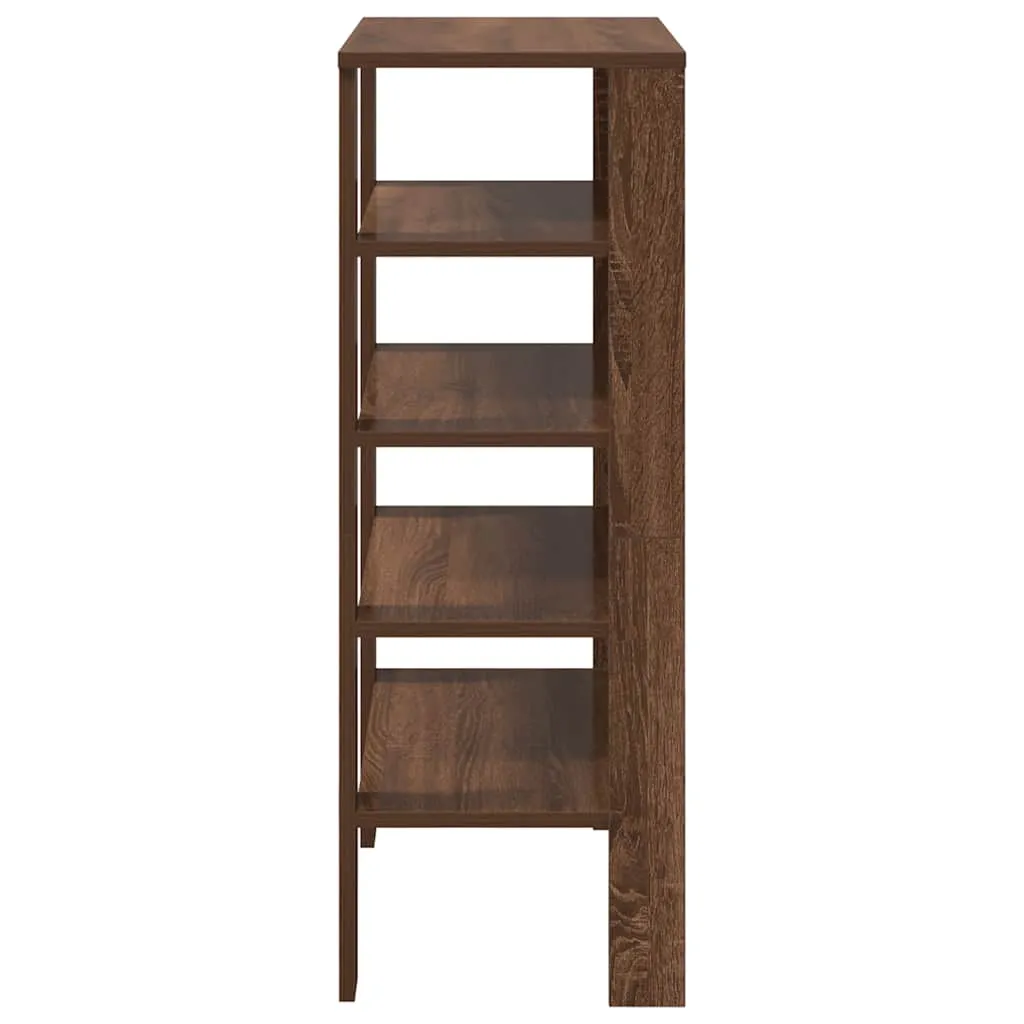 Shoe Rack Brown Oak 61x32x87.5 cm Engineered Wood