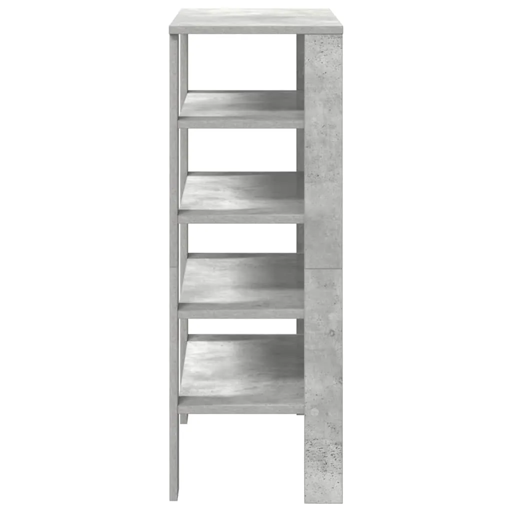 Shoe Rack Concrete Grey 61x32x87.5 cm Engineered Wood