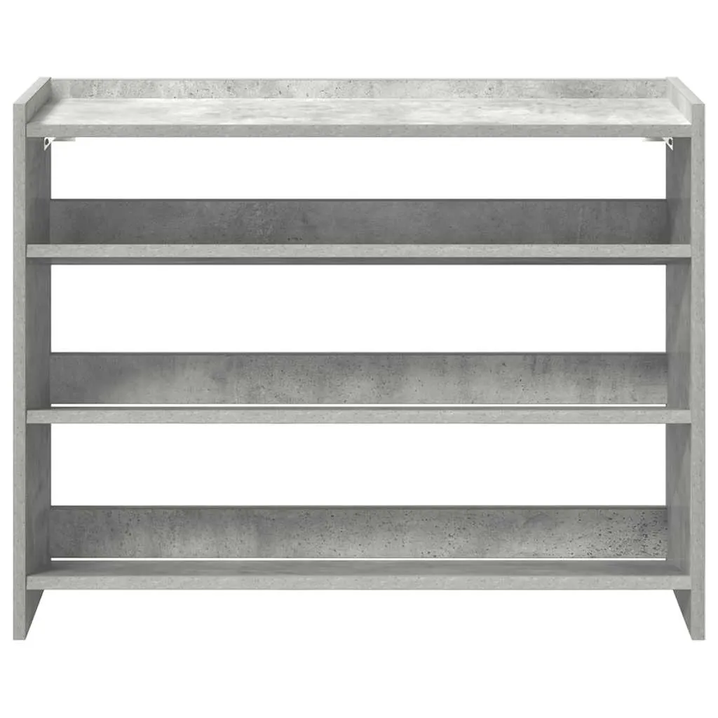 Shoe Rack Concrete Oak 80x25x61.5 cm Engineered Wood