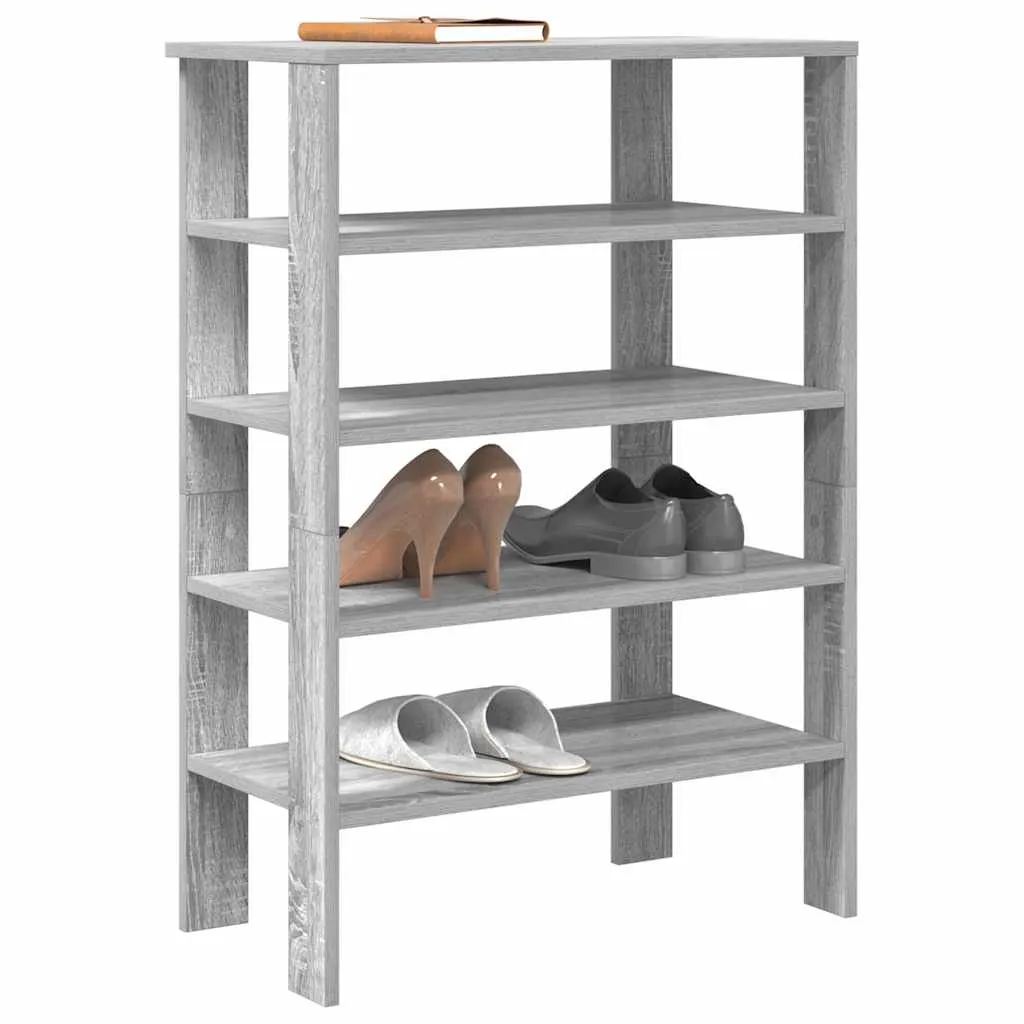 Shoe Rack Grey Sonoma 61x32x87.5 cm Engineered Wood