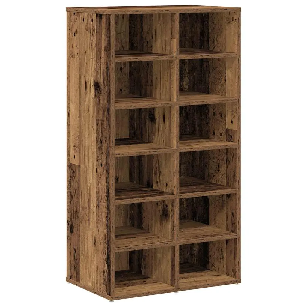 Shoe Rack Old Wood 54x34x100.5 cm Engineered Wood