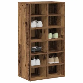 Shoe Rack Old Wood 54x34x100.5 cm Engineered Wood