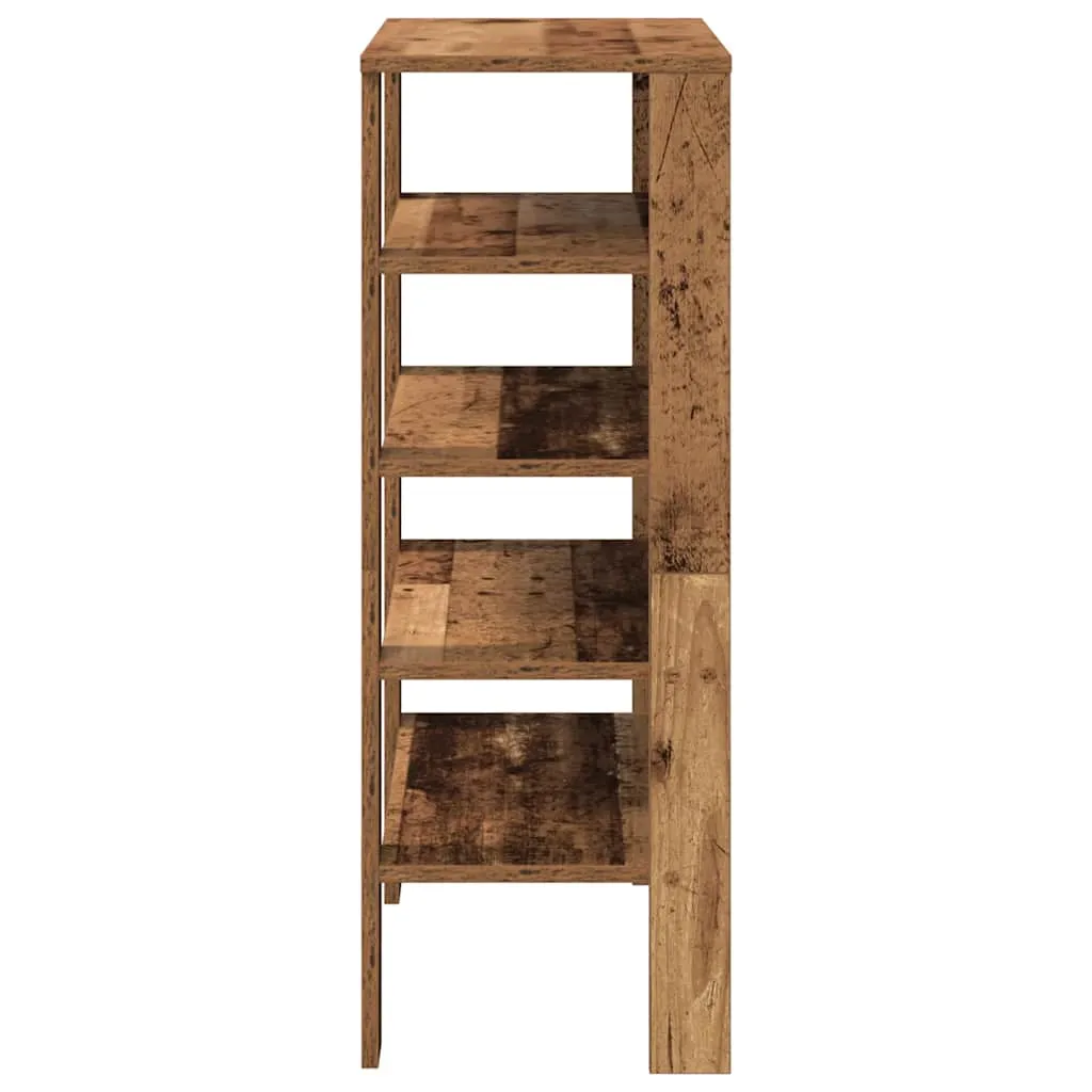 Shoe Rack Old Wood 61x32x87.5 cm Engineered Wood